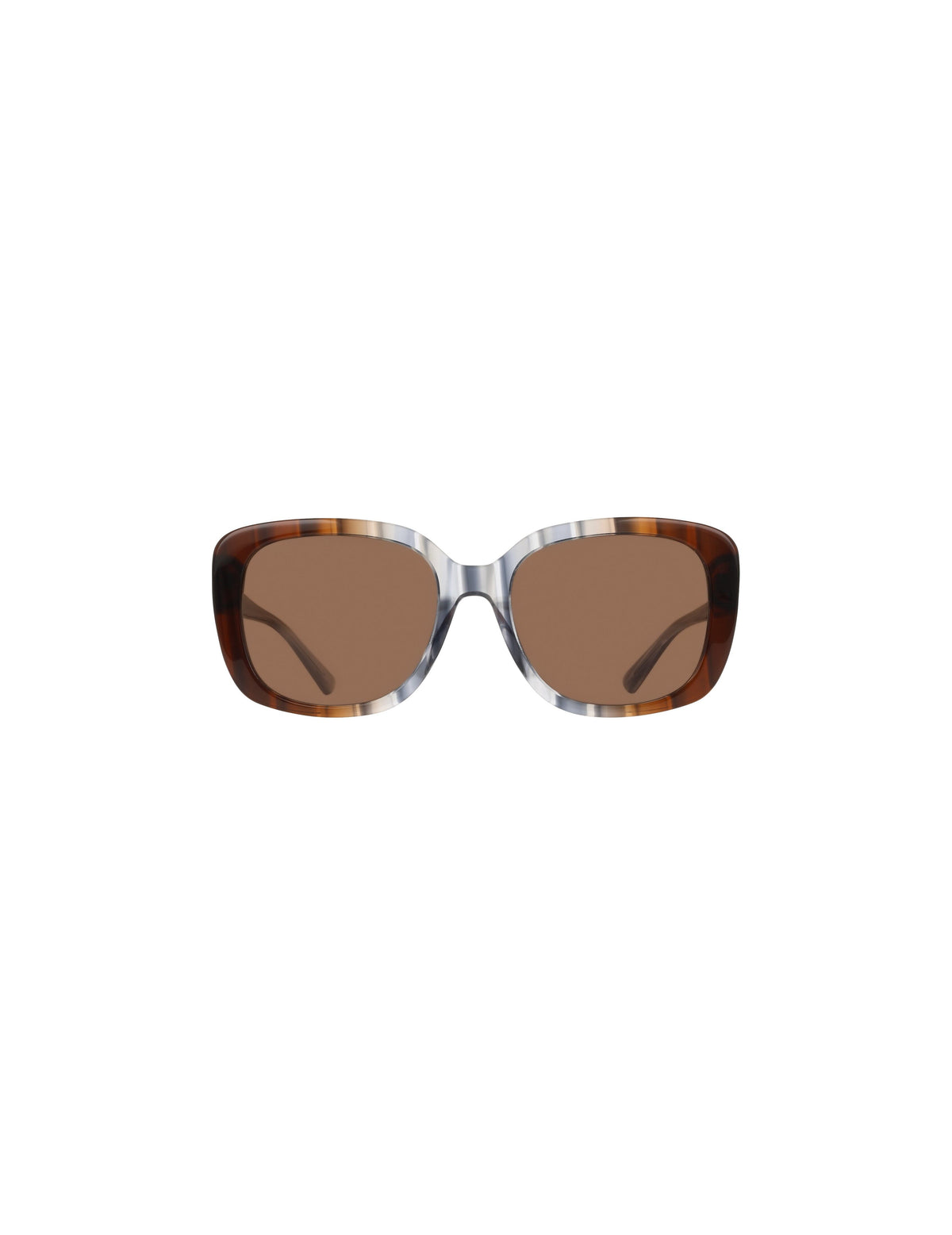 Oversized Square Frame Gradient Lens Sunglasses - Anne Klein BLUE GRADIENT