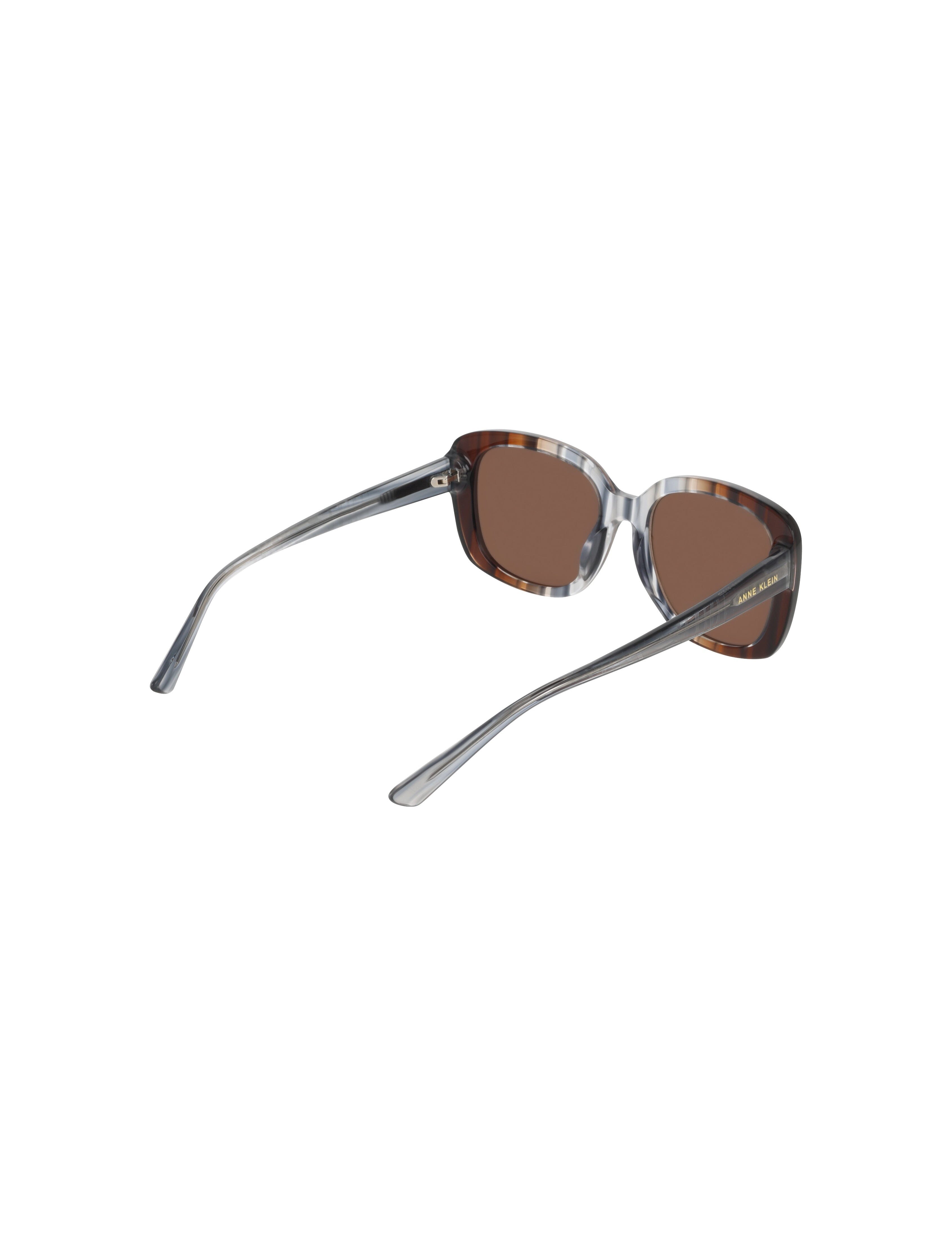Oversized Square Frame Gradient Lens Sunglasses - Anne Klein BLUE GRADIENT