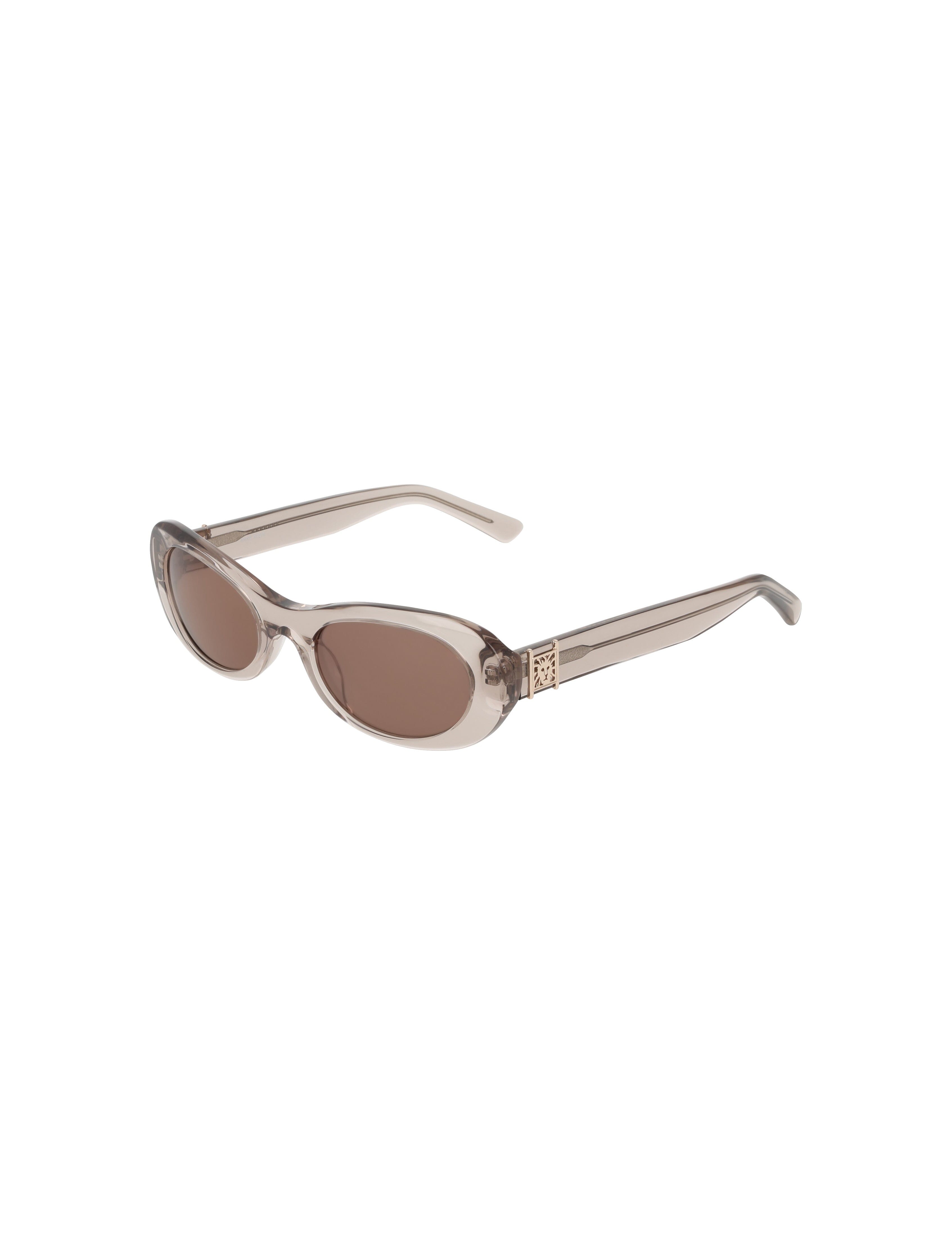 Modern Oval Frame Sunglasses - Anne Klein TAUPE CRYSTAL