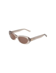 Modern Oval Frame Sunglasses - Anne Klein TAUPE CRYSTAL