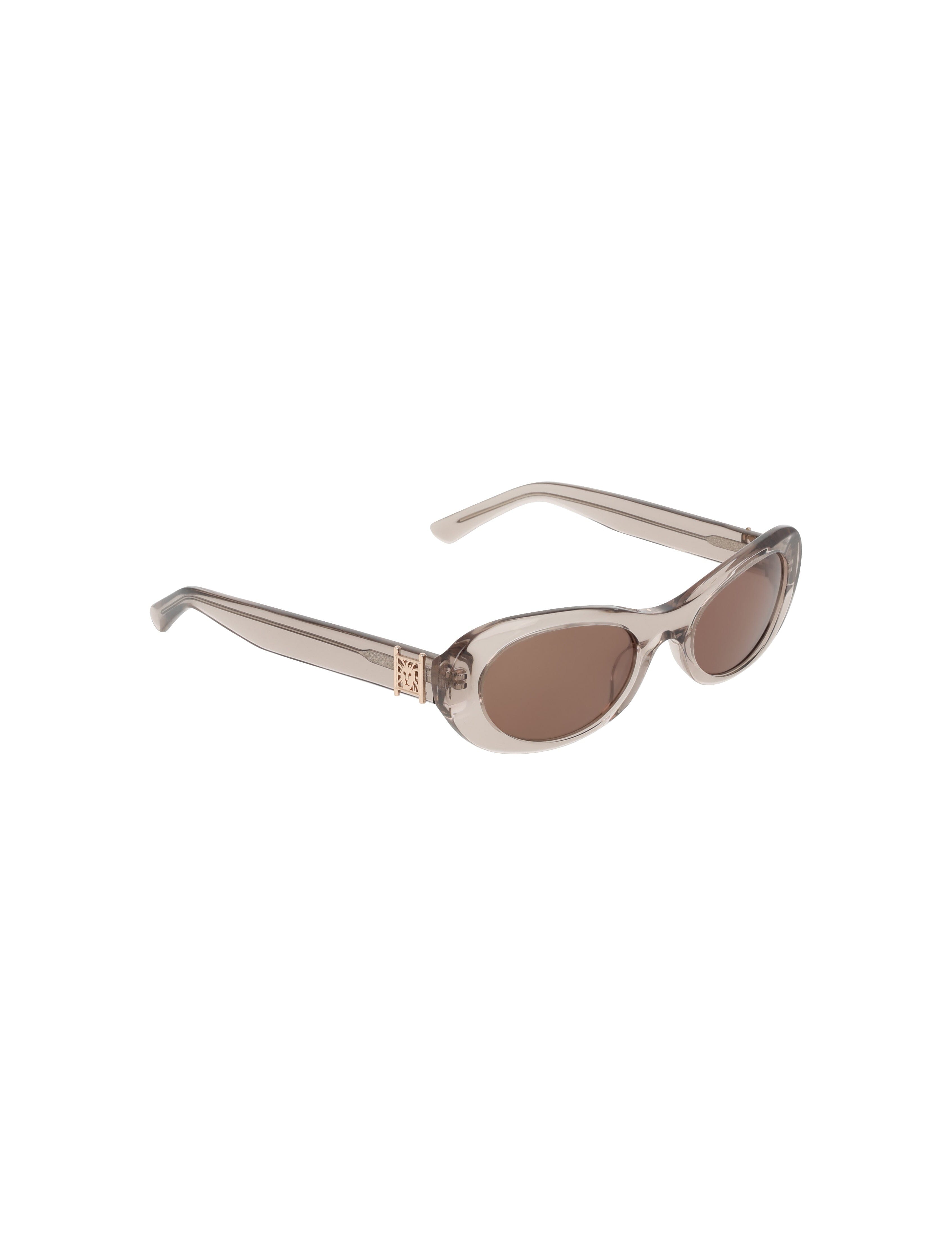 Modern Oval Frame Sunglasses - Anne Klein TAUPE CRYSTAL