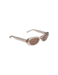 Modern Oval Frame Sunglasses - Anne Klein TAUPE CRYSTAL