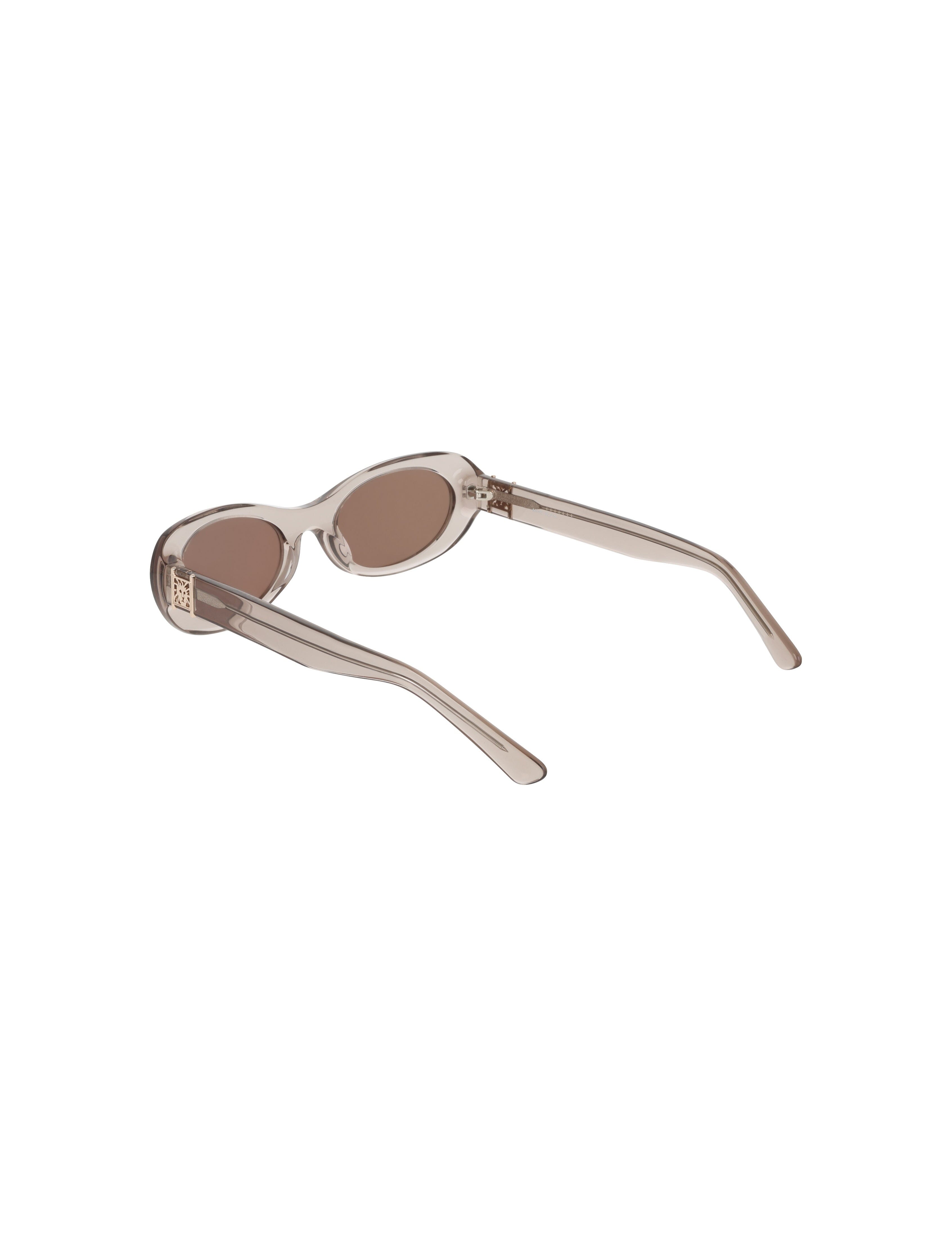 Modern Oval Frame Sunglasses - Anne Klein TAUPE CRYSTAL