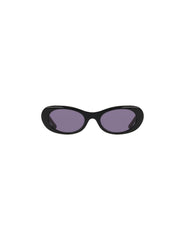 Modern Oval Frame Sunglasses - Anne Klein BLACK