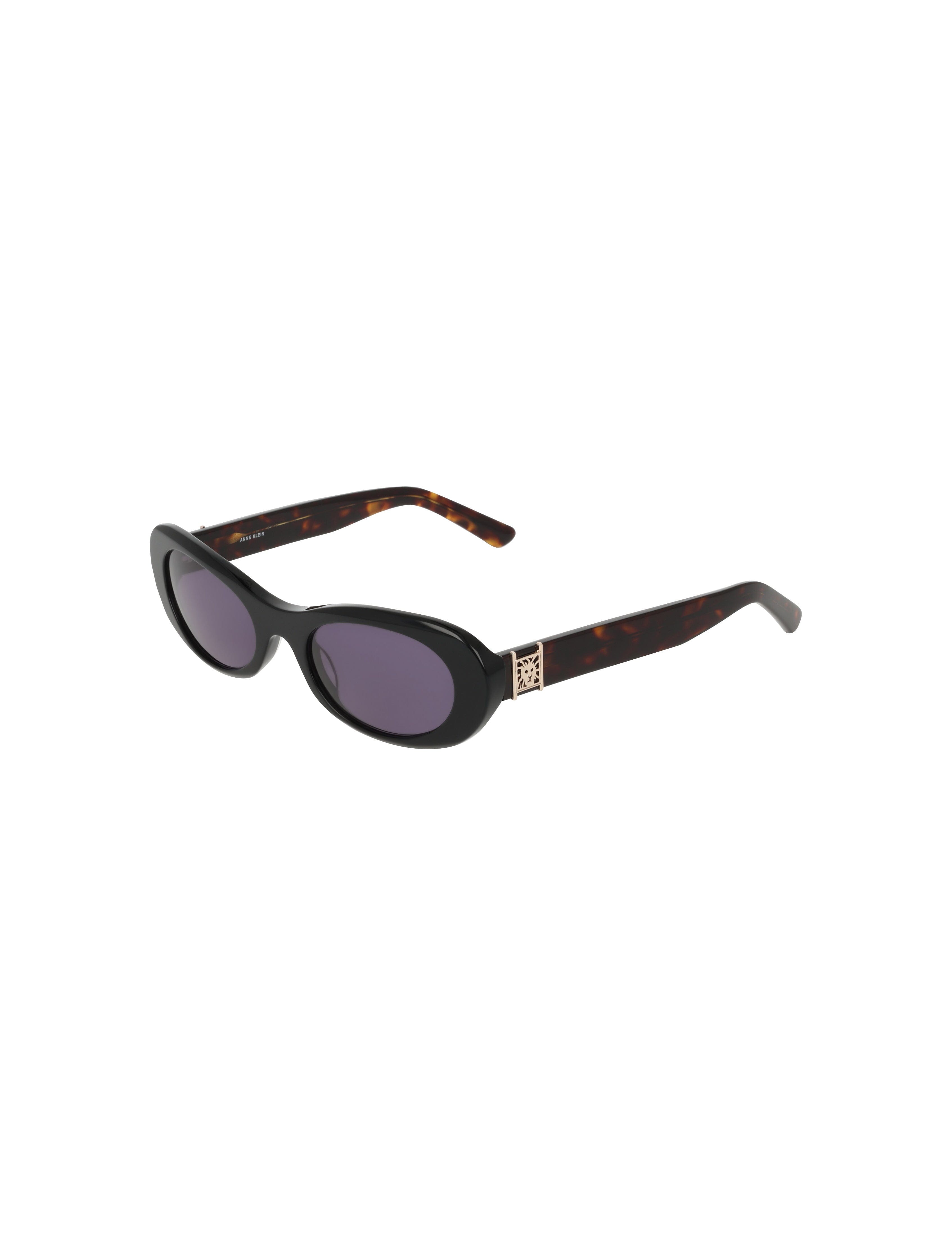 Modern Oval Frame Sunglasses - Anne Klein BLACK