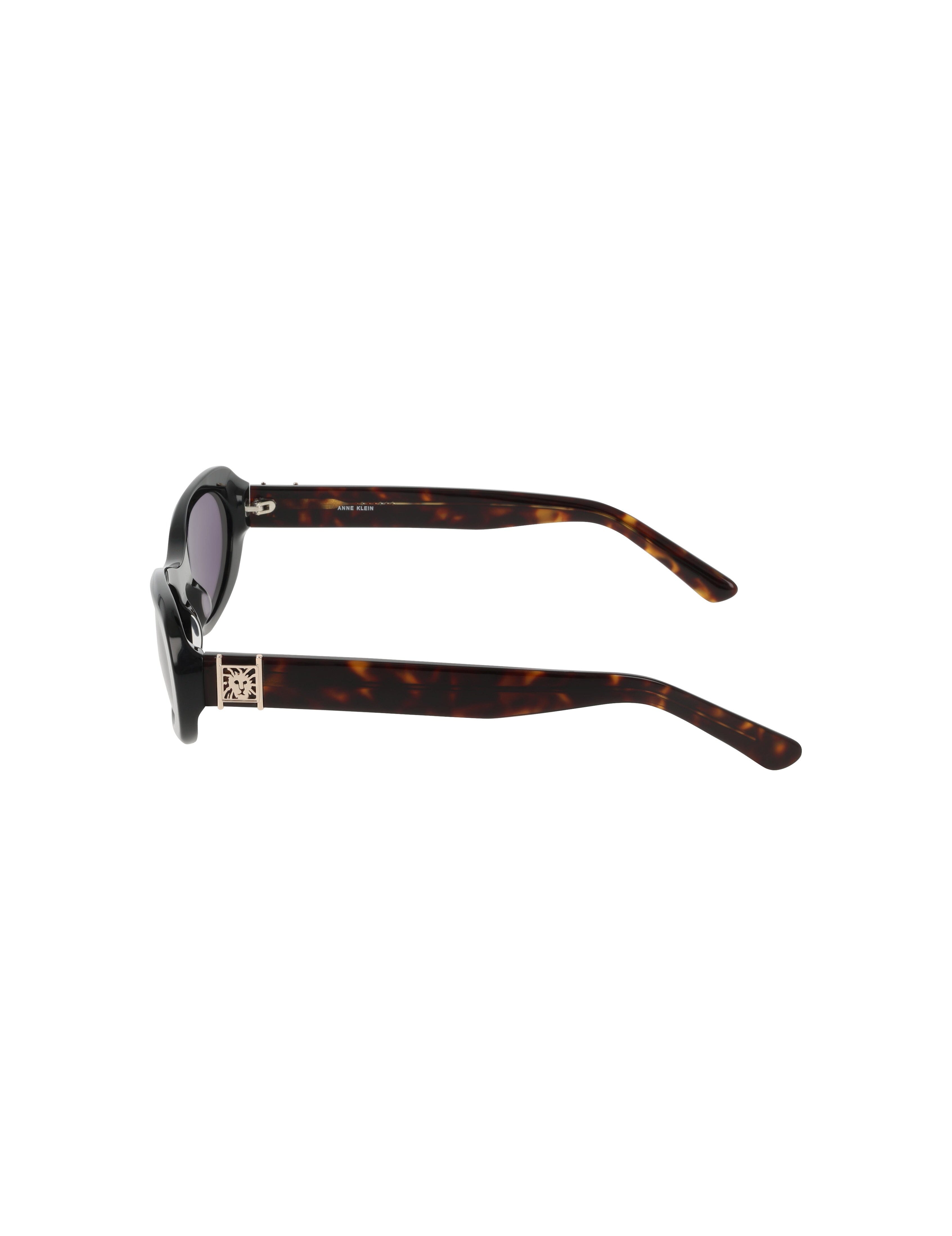 Modern Oval Frame Sunglasses - Anne Klein BLACK