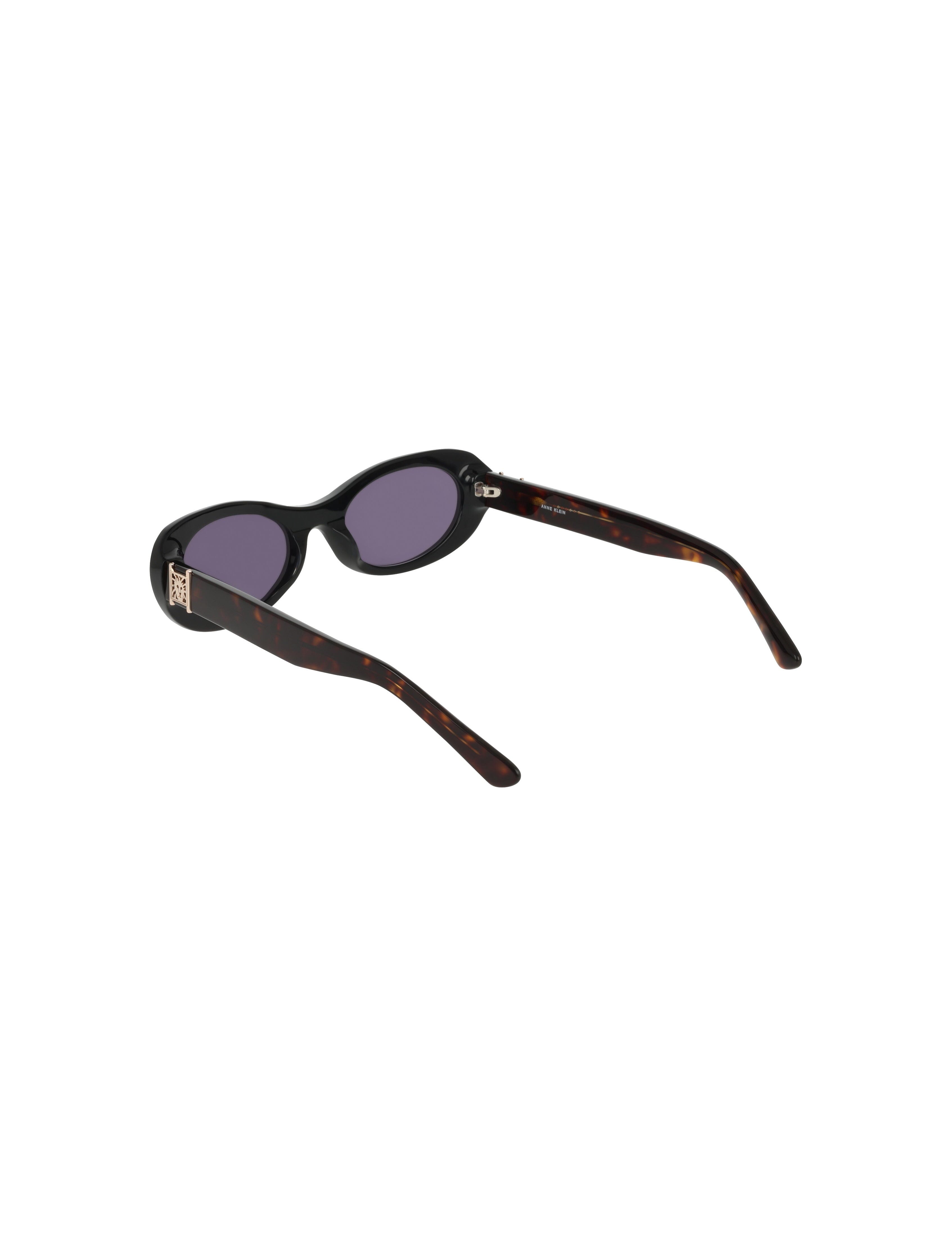 Modern Oval Frame Sunglasses - Anne Klein BLACK