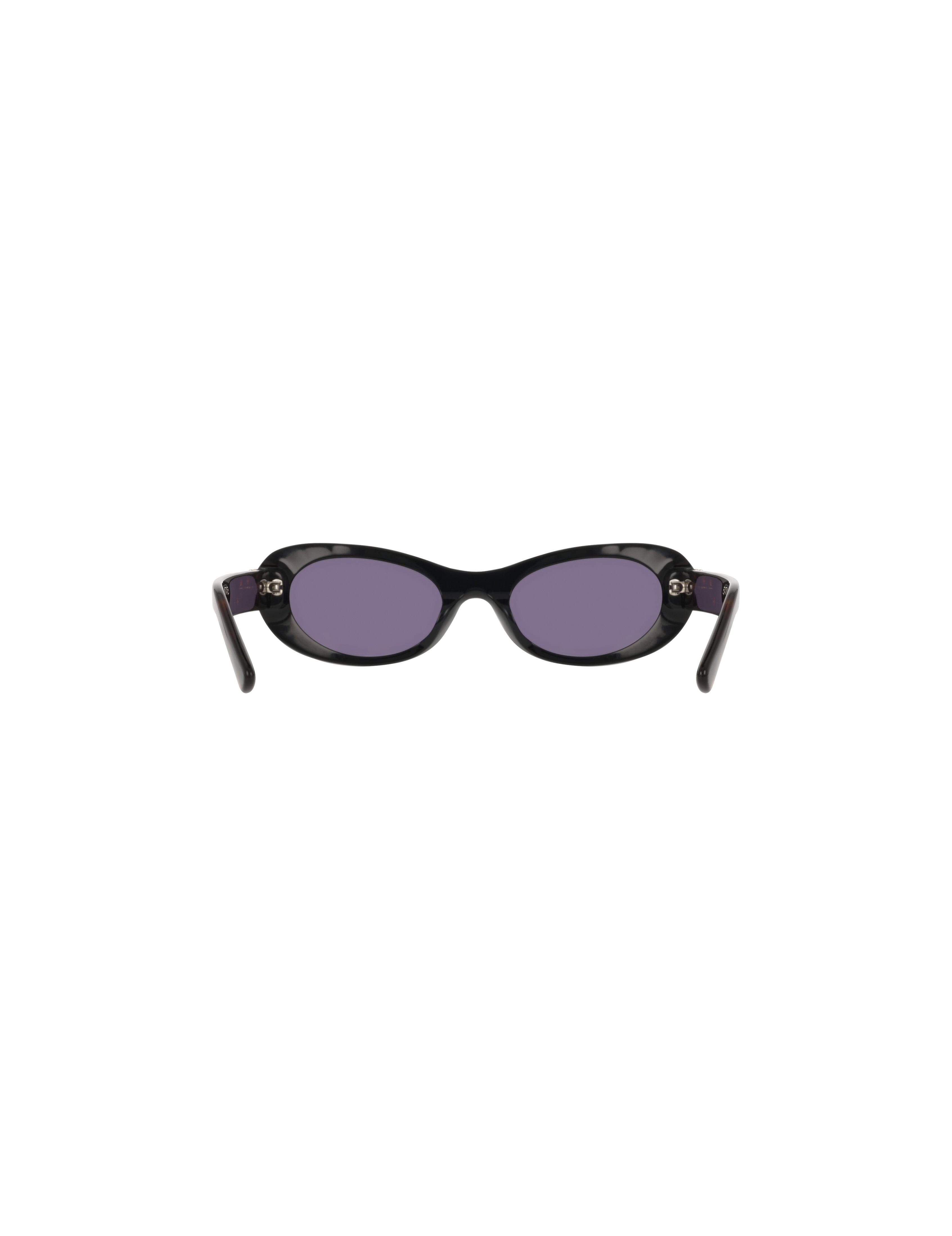 Modern Oval Frame Sunglasses - Anne Klein BLACK