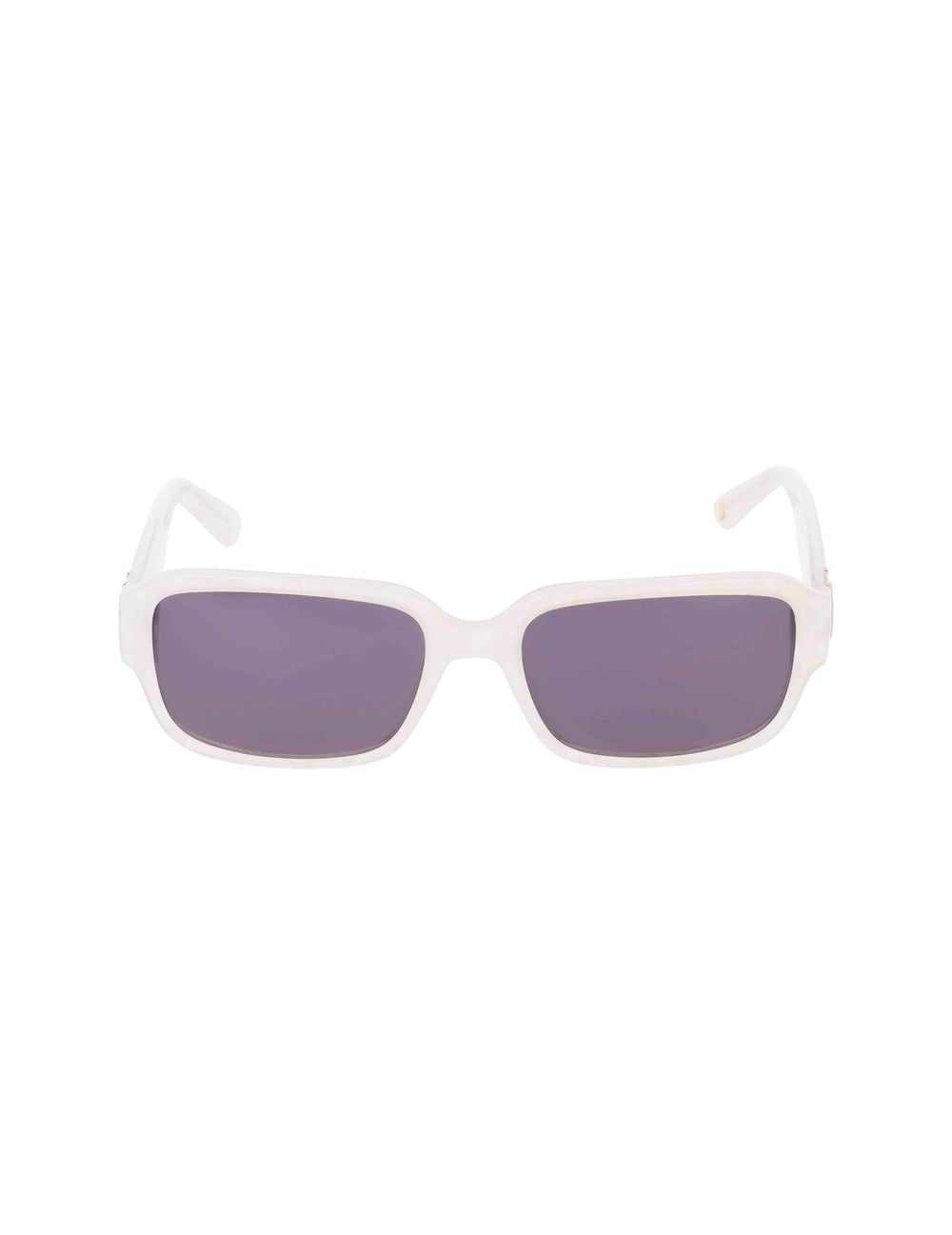Narrow Rectangle Marbleized Sunglasses - Anne Klein Grey Pearl