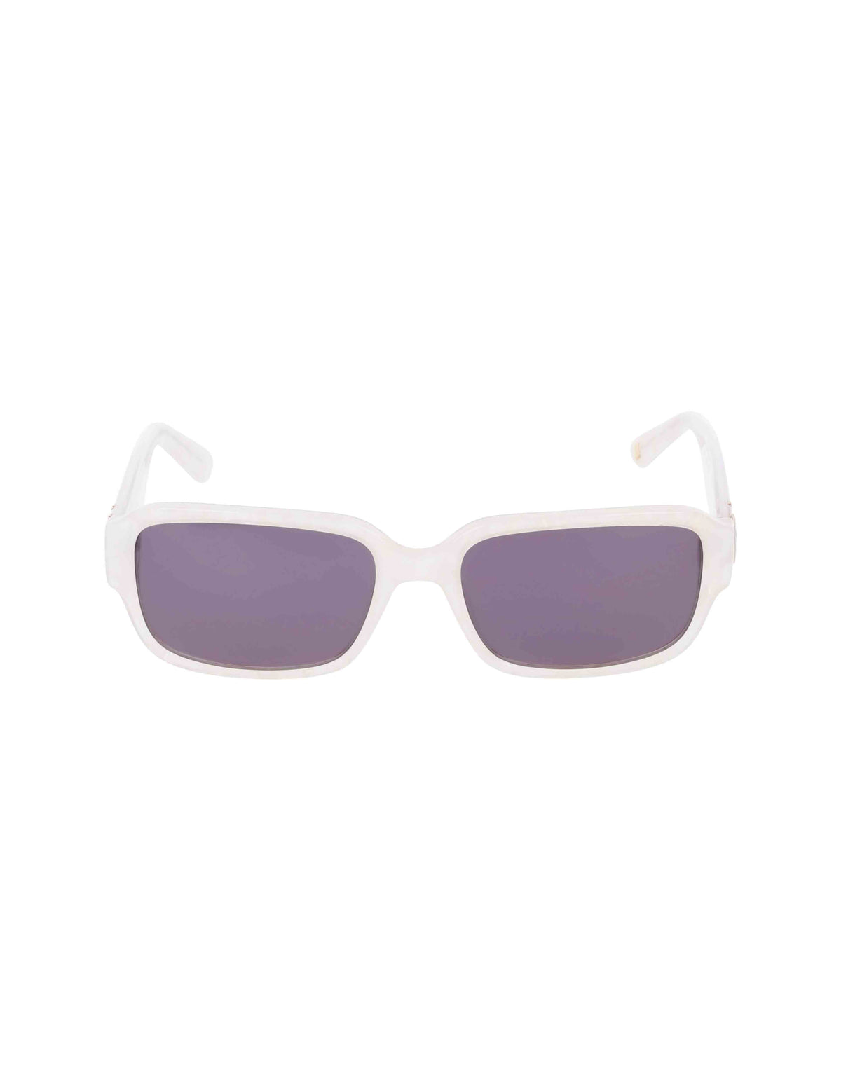 Narrow Rectangle Marbleized Sunglasses - Anne Klein Grey Pearl