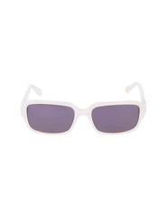 Narrow Rectangle Marbleized Sunglasses - Anne Klein Grey Pearl