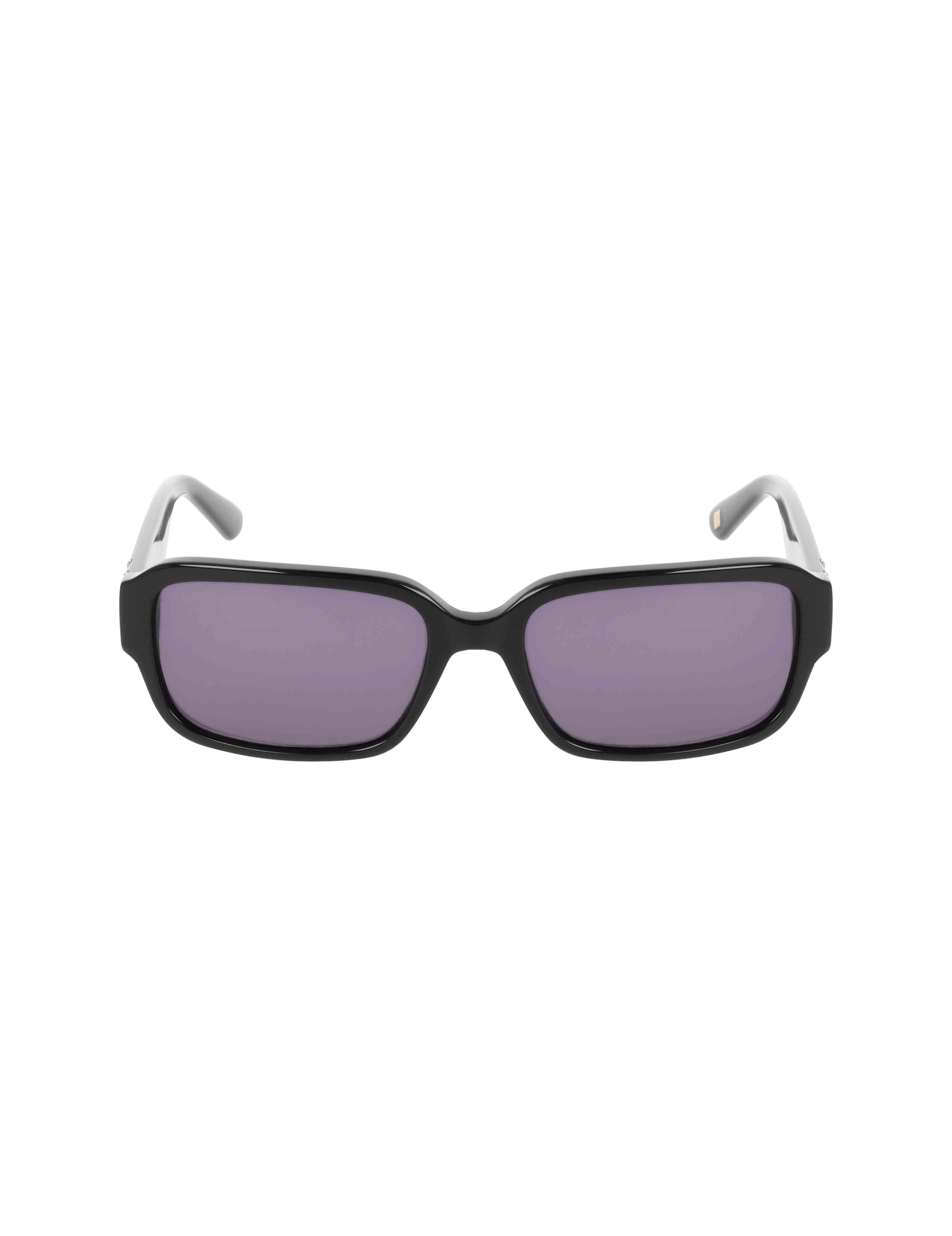 Narrow Rectangle Marbleized Sunglasses - Anne Klein Black