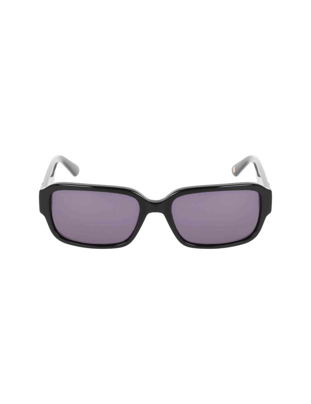 Narrow Rectangle Marbleized Sunglasses - Anne Klein Black