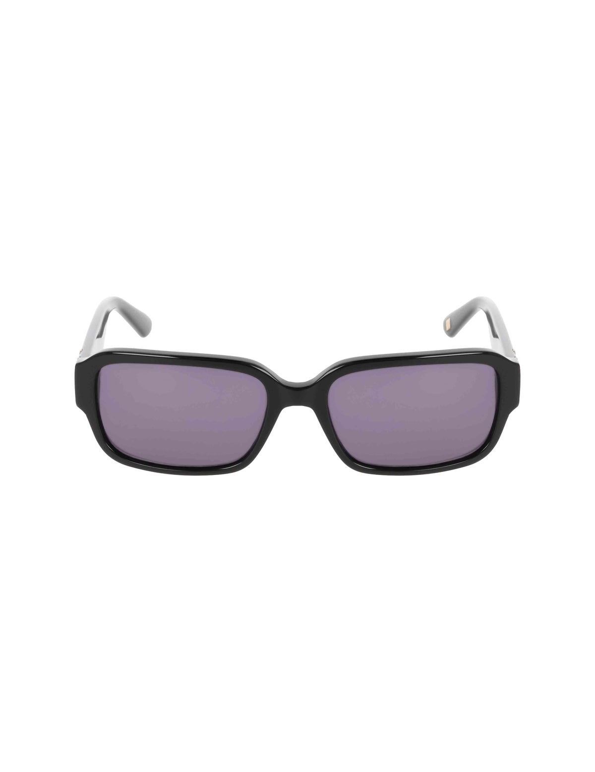 Narrow Rectangle Marbleized Sunglasses - Anne Klein Black