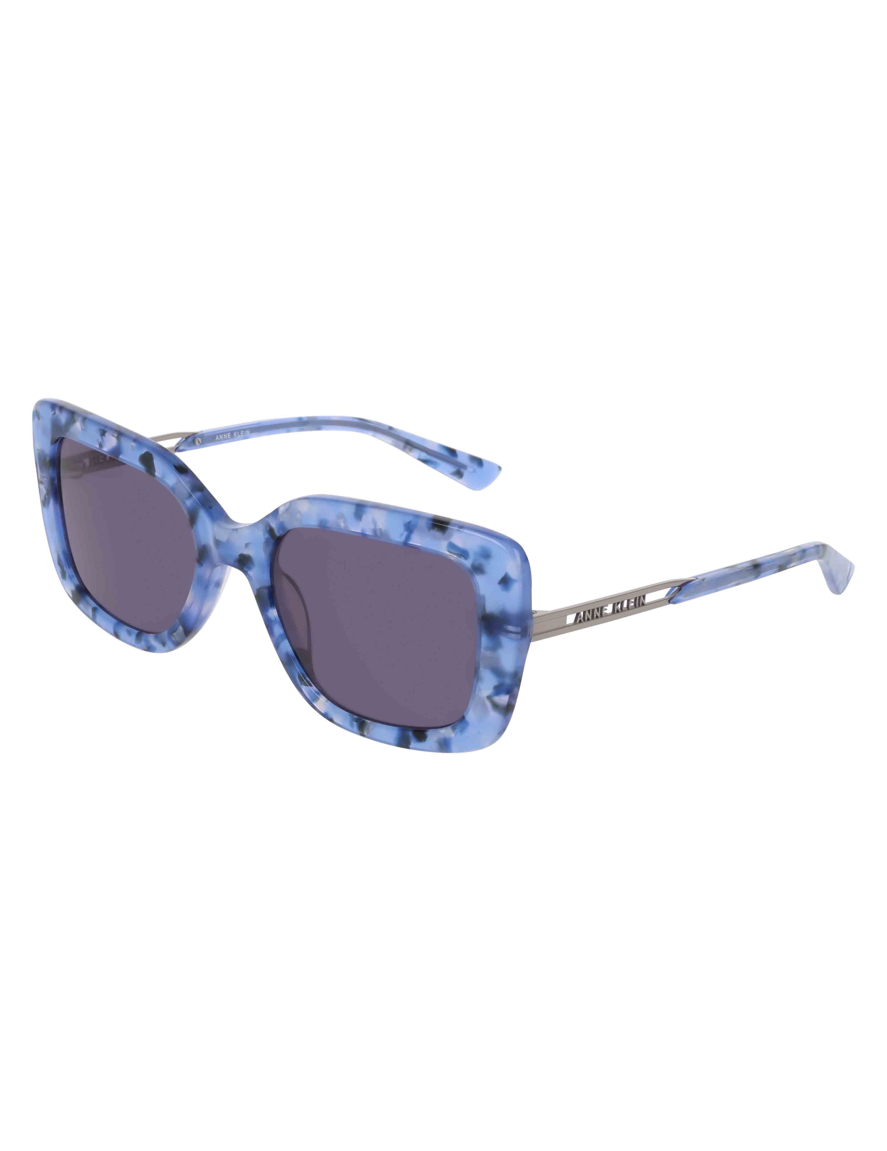 Trendy Oversized Square Sunglasses - Anne Klein Blue Lilac