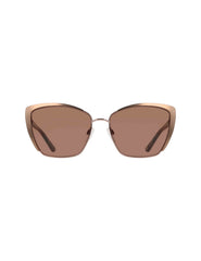 Elegant Metal Cat-Eye Sunglasses - Anne Klein Mocha Rose