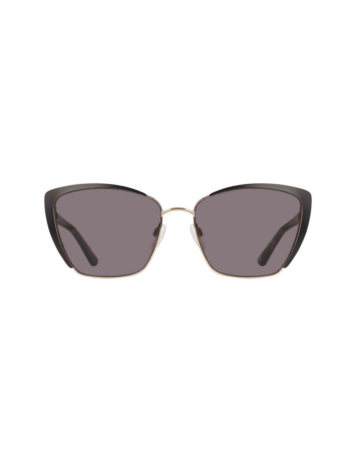 Elegant Metal Cat-Eye Sunglasses - Anne Klein Black Gold