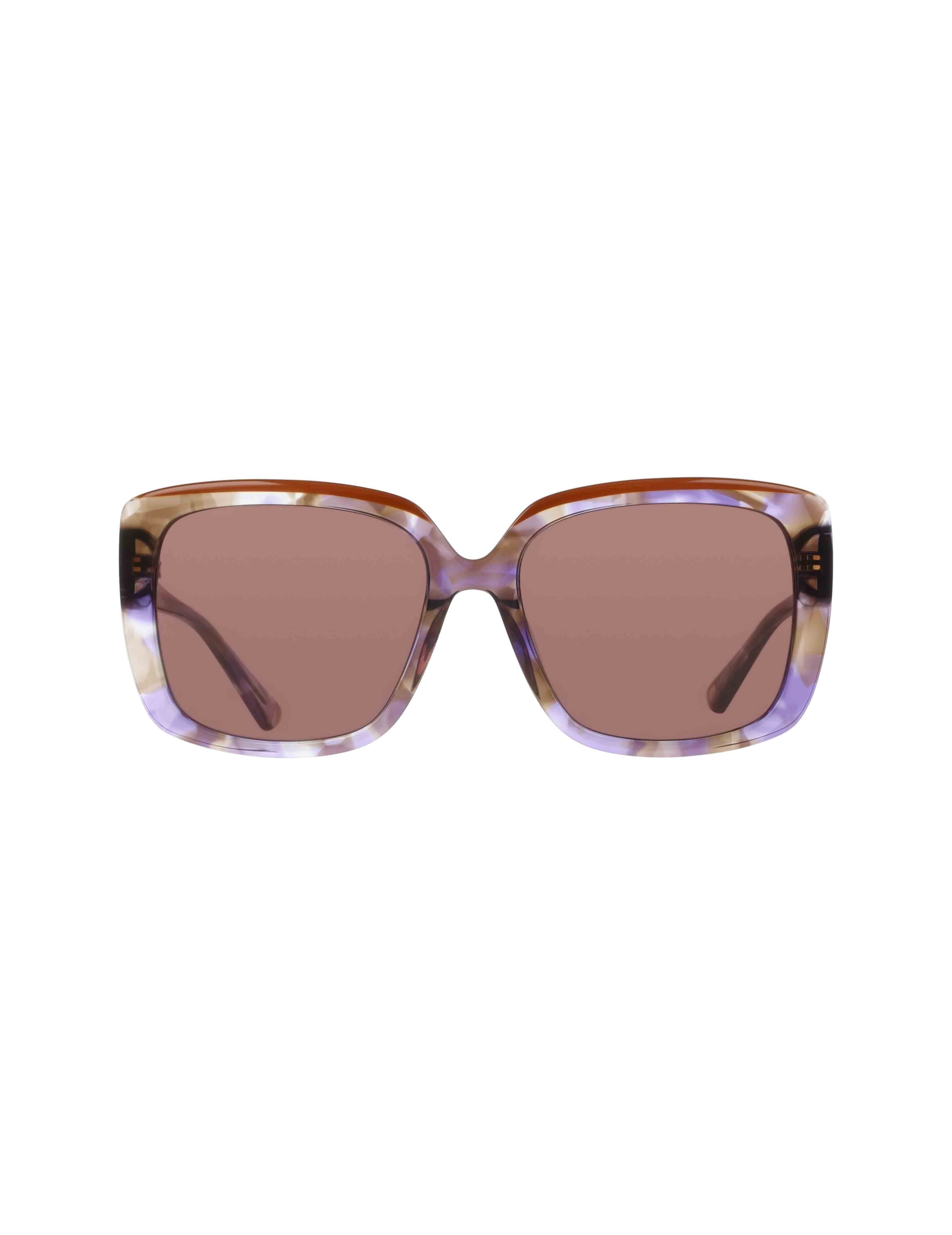 Oversized Square Tortoise Sunglasses - Anne Klein Plum Mocha