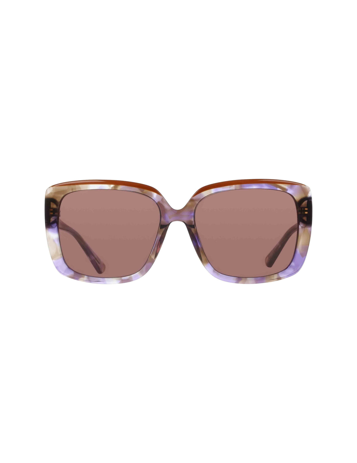 Oversized Square Tortoise Sunglasses - Anne Klein Plum Mocha