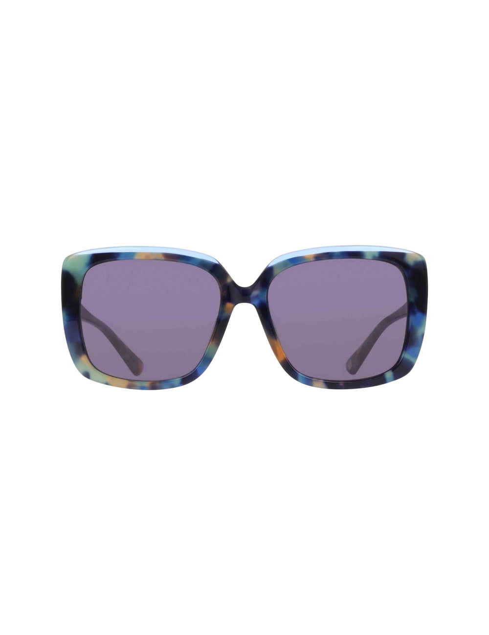 Oversized Square Tortoise Sunglasses - Anne Klein Navy Tortoise