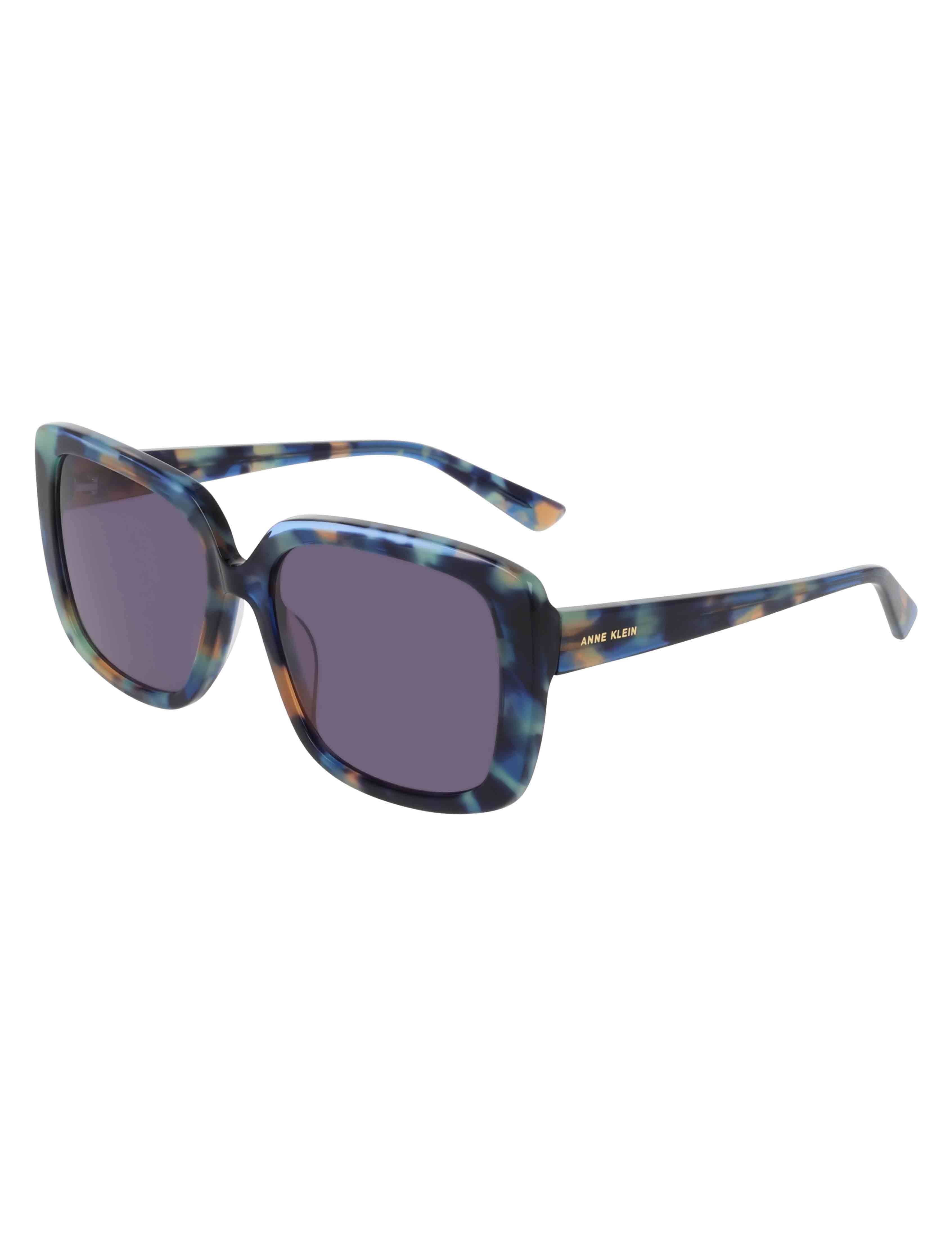 Oversized Square Tortoise Sunglasses - Anne Klein Navy Tortoise