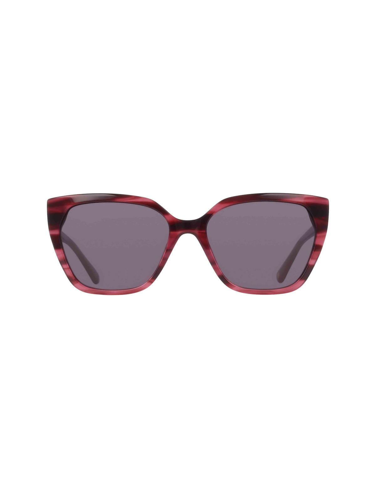 Cat-Eye Horn Colored Sunglasses - Anne Klein Merlot