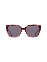 Cat-Eye Horn Colored Sunglasses - Anne Klein Merlot
