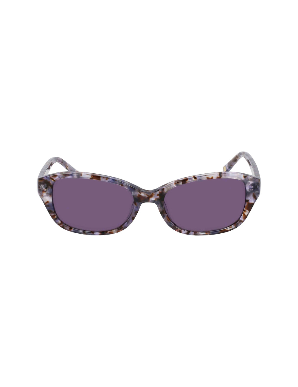 Narrow Rounded Rectangle Sunglasses - Anne Klein BLACK MARBLE