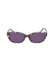 Narrow Rounded Rectangle Sunglasses - Anne Klein BLACK MARBLE