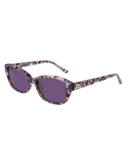 Narrow Rounded Rectangle Sunglasses - Anne Klein BLACK MARBLE