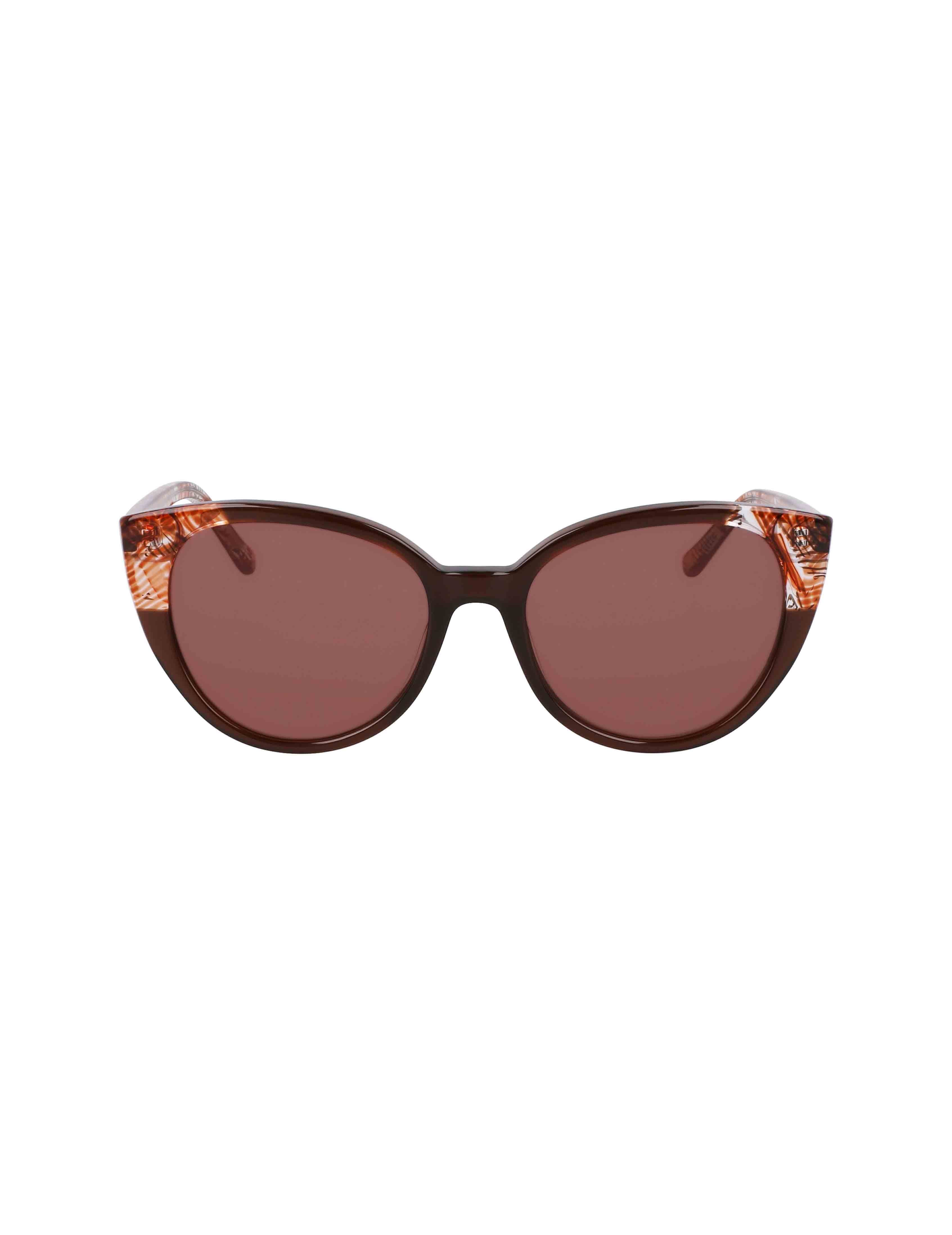 Uplifting Rounded Cat-eye Sunglasses - Anne Klein MOCHA PLAID