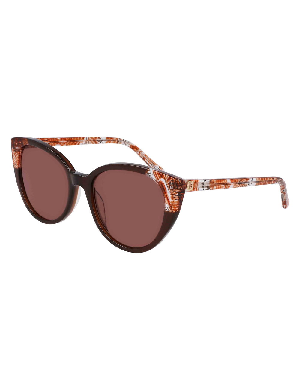 Uplifting Rounded Cat-eye Sunglasses - Anne Klein MOCHA PLAID