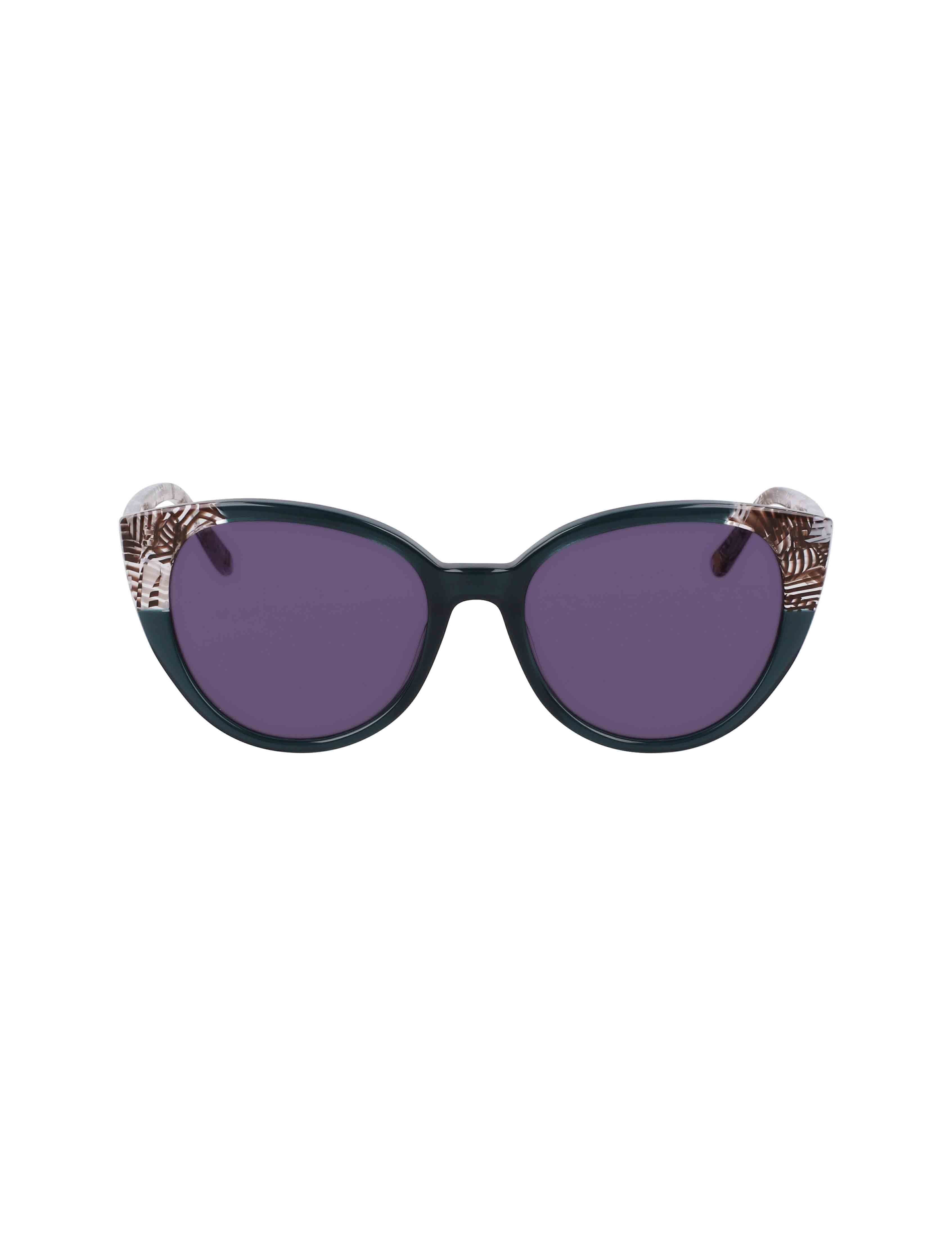 Uplifting Rounded Cat-eye Sunglasses - Anne Klein TEAL PLAID