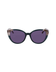 Uplifting Rounded Cat-eye Sunglasses - Anne Klein TEAL PLAID