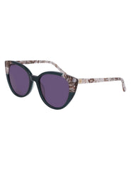 Uplifting Rounded Cat-eye Sunglasses - Anne Klein TEAL PLAID