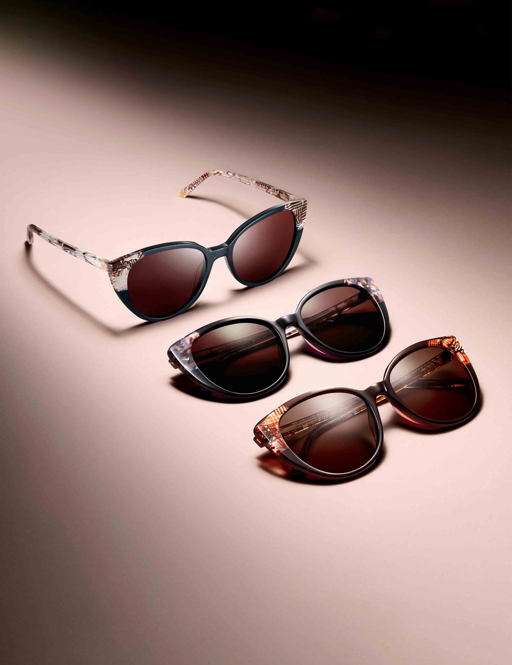 Uplifting Rounded Cat-eye Sunglasses - Anne Klein TEAL PLAID