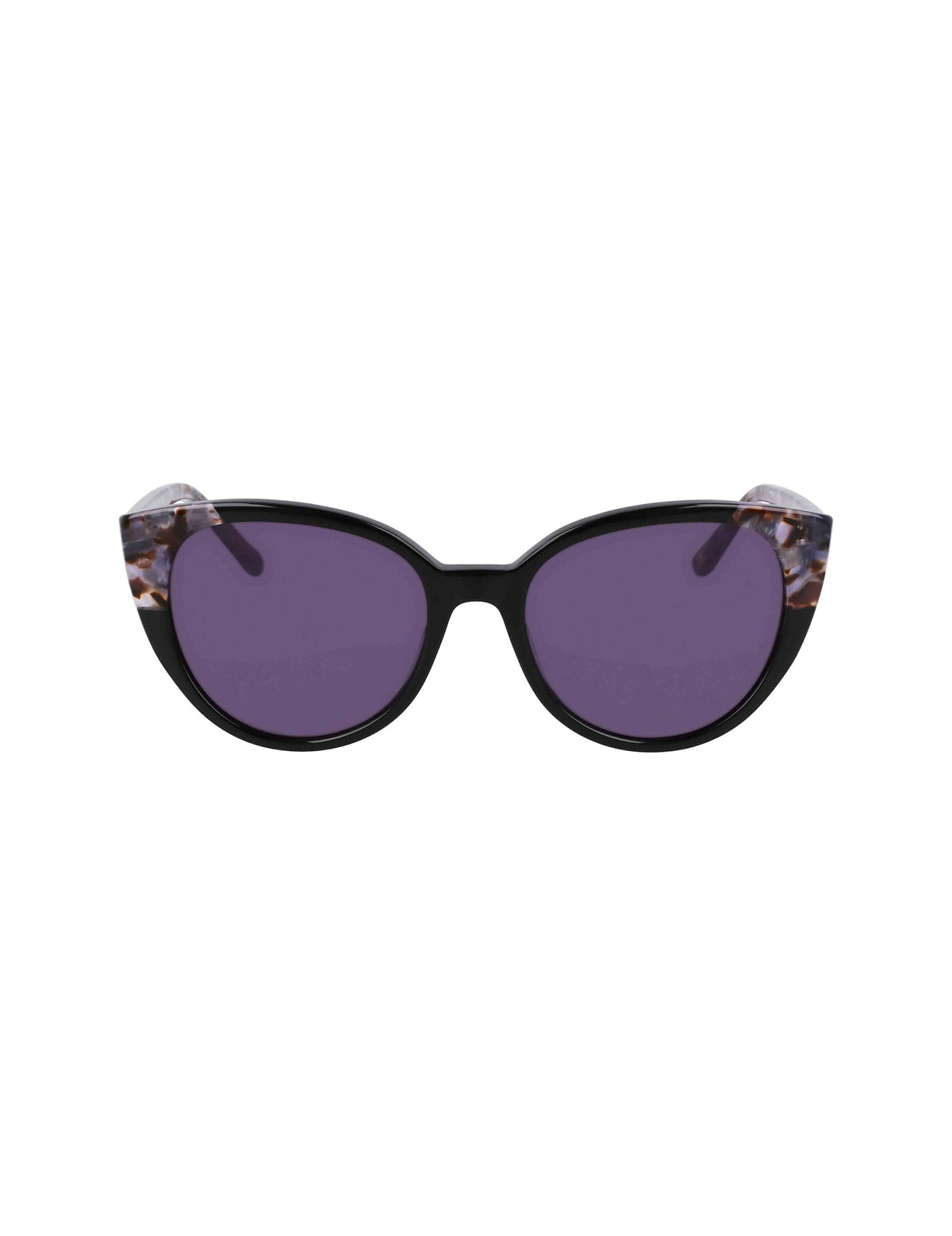 Uplifting Rounded Cat-eye Sunglasses - Anne Klein BLACK