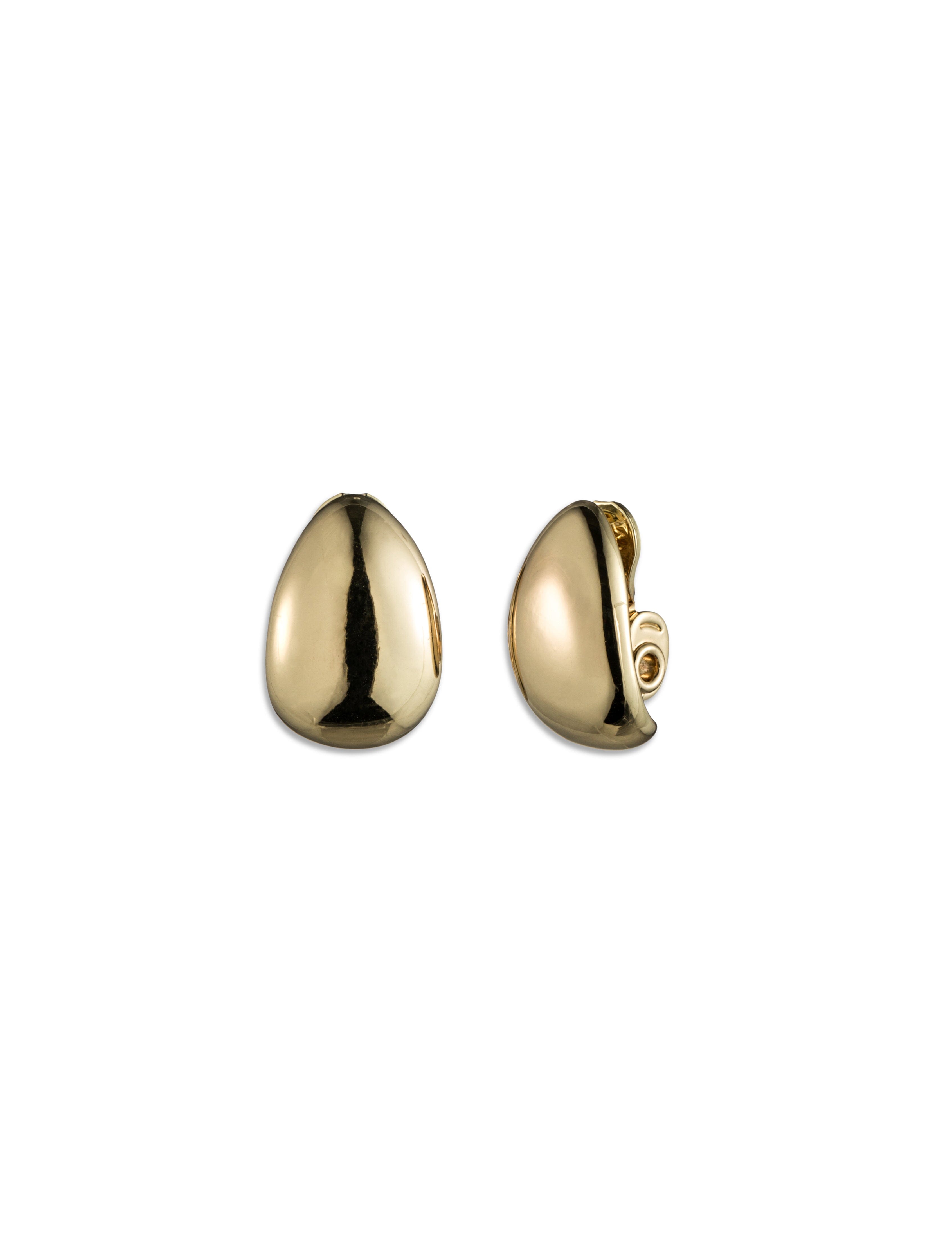 Gold Hoop Clip Earrings - Anne Klein