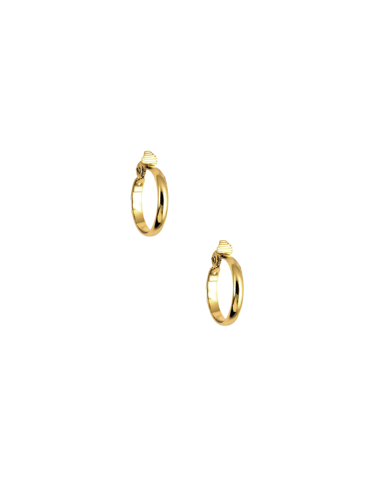 Medium Wide Hoop Clip Earrings - Anne Klein