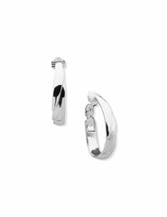 Tiered Clip Hoop Earrings Silver-Tone - Anne Klein
