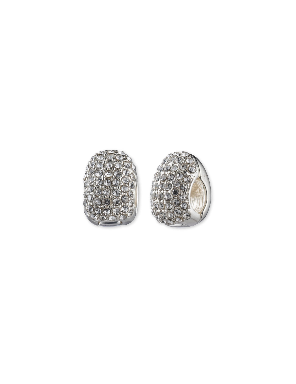 Crystal Halo Clip Earrings, Silver-Tone - Anne Klein