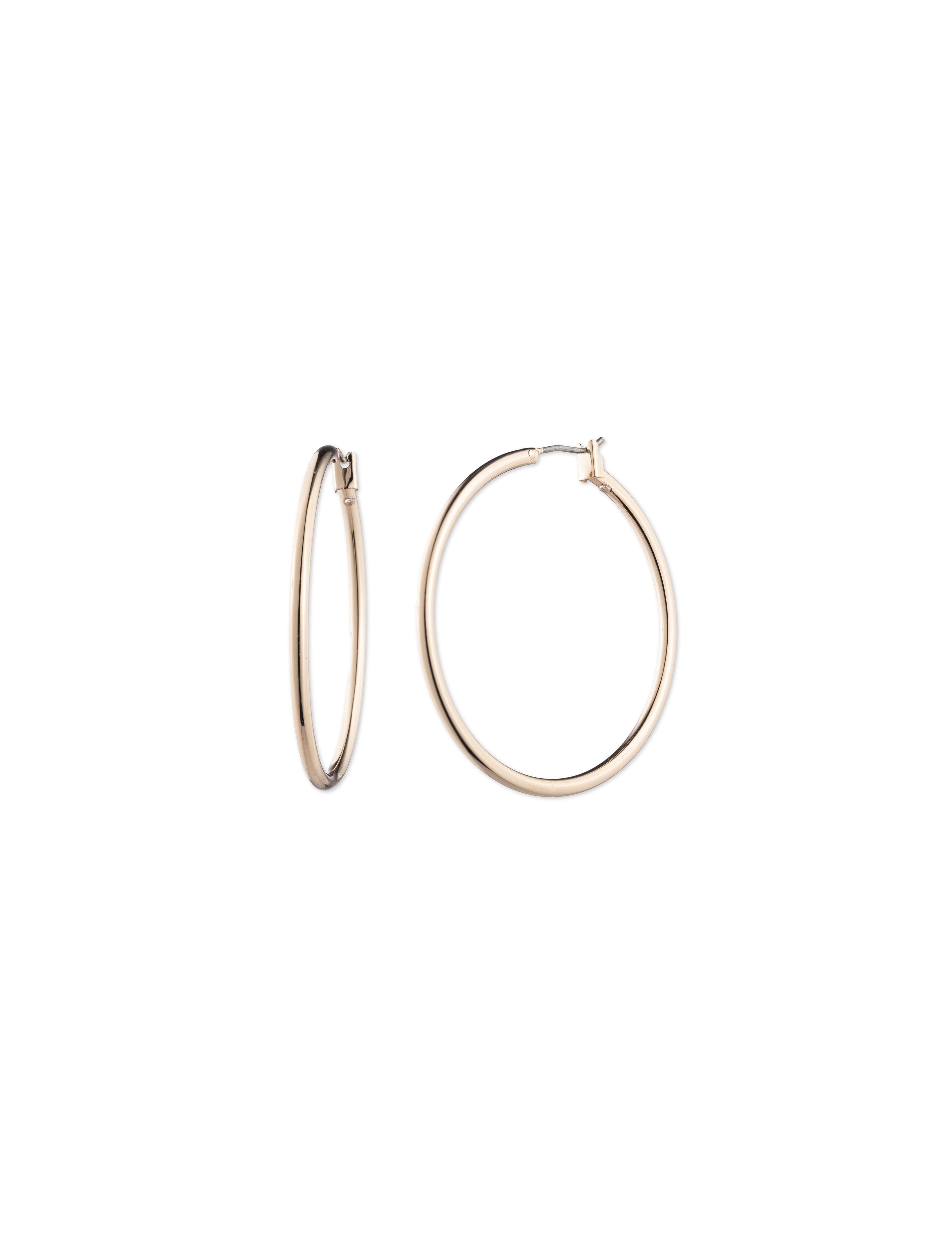 Medium Gold-Tone Hoop Earrings - Anne Klein