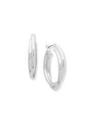 Anne Klein Silver-tone twist hoop earring - Anne Klein