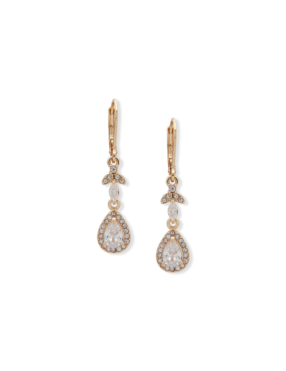 Leverback Teardrop Drop Earrings - Anne Klein