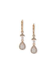 Leverback Teardrop Drop Earrings - Anne Klein