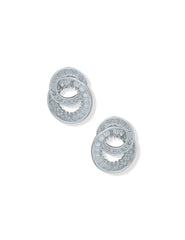 CZ Interlocked Circle Earrings - Anne Klein