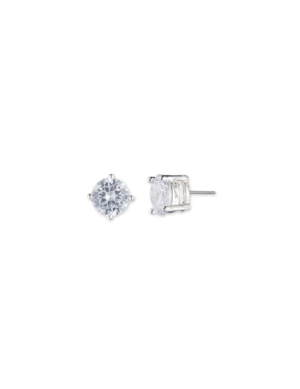 Silver-Tone CZ Stud Earrings - Anne Klein