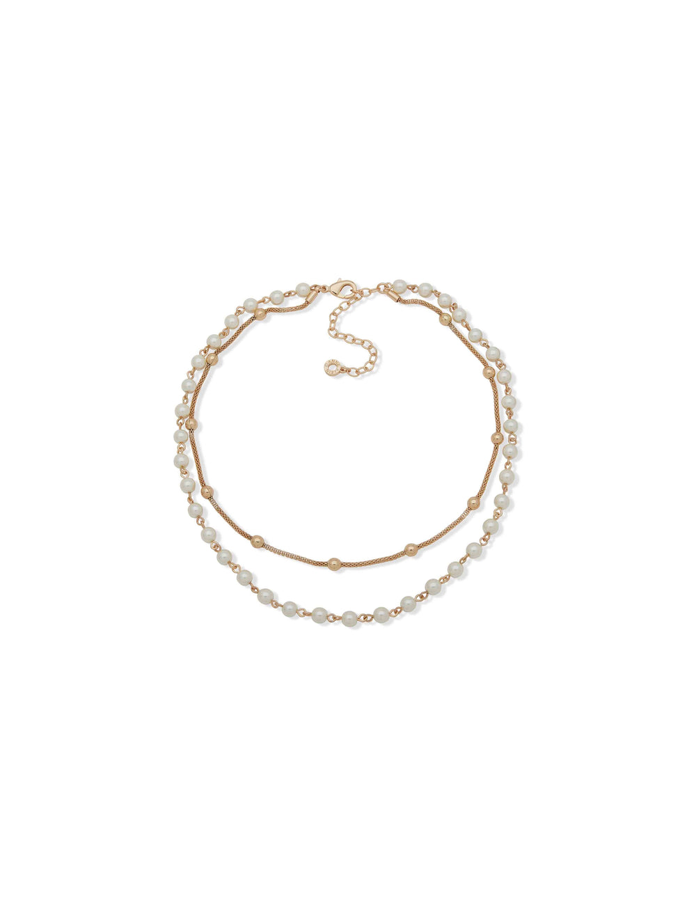 Multi-Row Pearl & Gold-Tone Necklace - Anne Klein