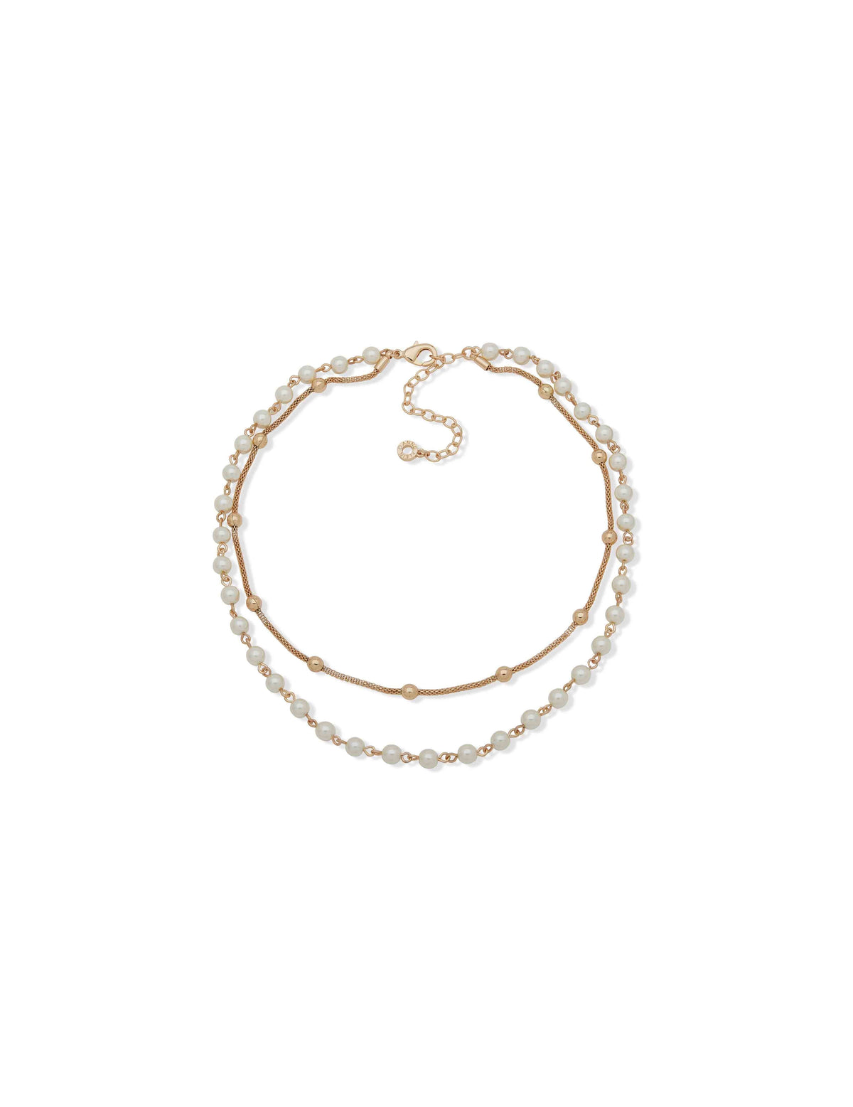 Multi-Row Pearl & Gold-Tone Necklace - Anne Klein