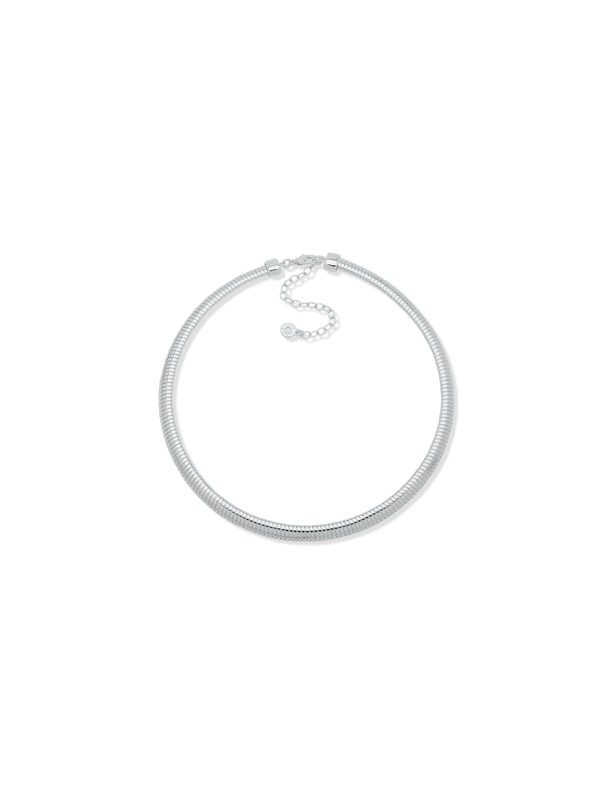 Omega Chain Collar Necklace in Silver - Anne Klein
